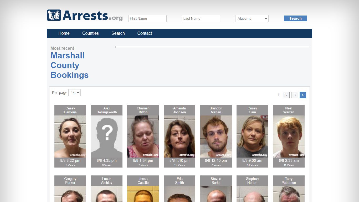 Marshall County Arrests and Inmate Search